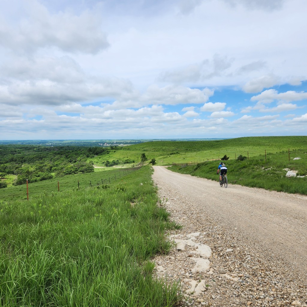 Dropping down into Alma, Kansas. Unbound 200